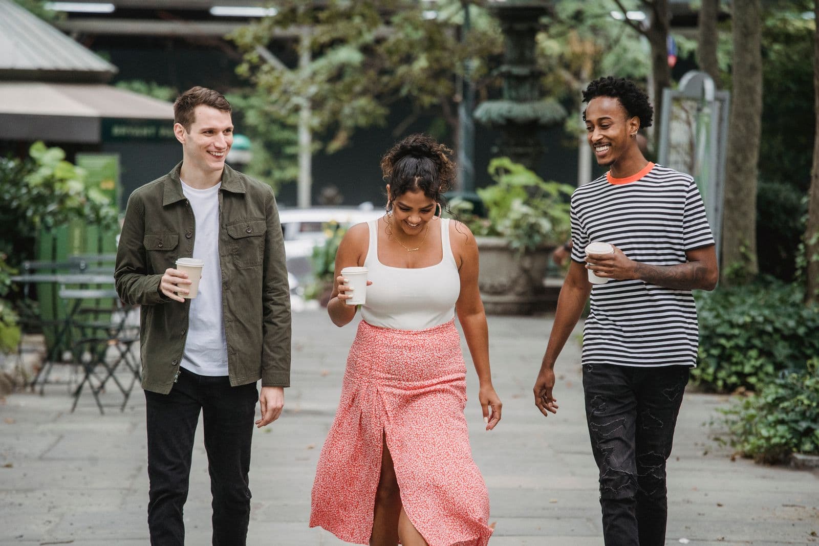 People enjoying time together out in their local community